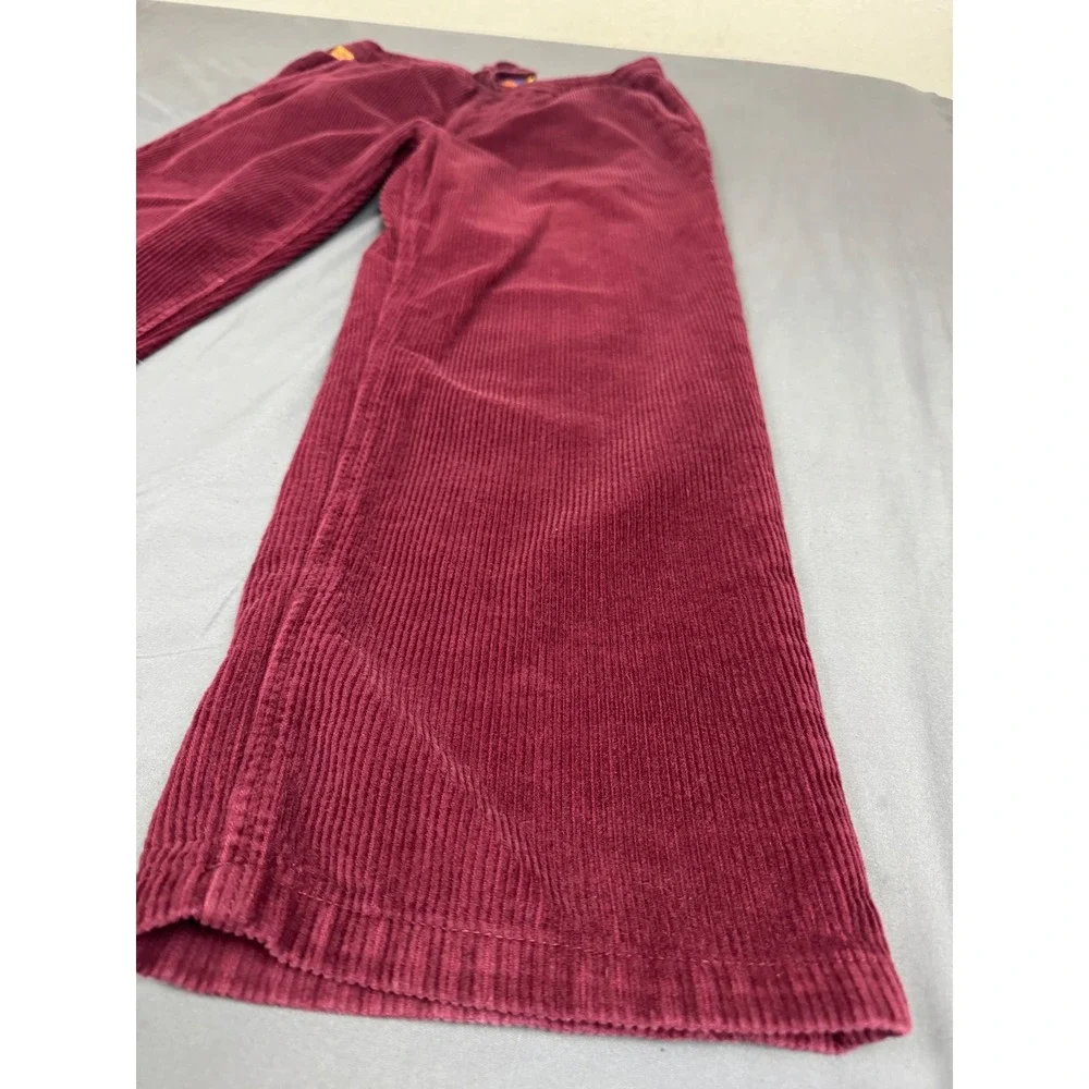 Empyre Relaxed Fit Corduroy Pants Mens Large Burgundy Maroon Skate Trousers L